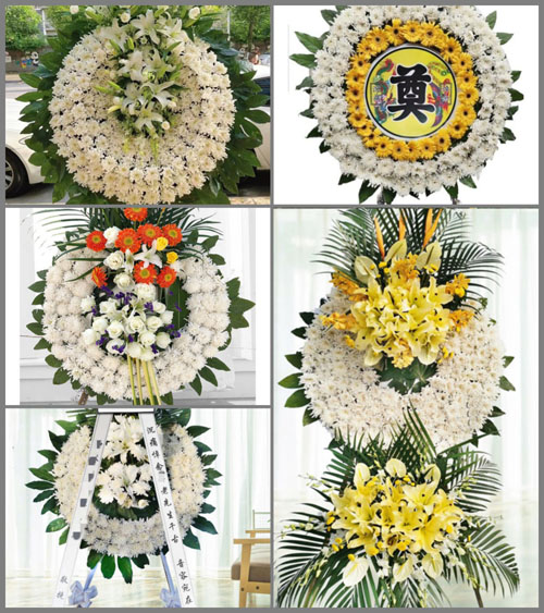 广东梅州市五华县安流镇完塘村村花圈速递